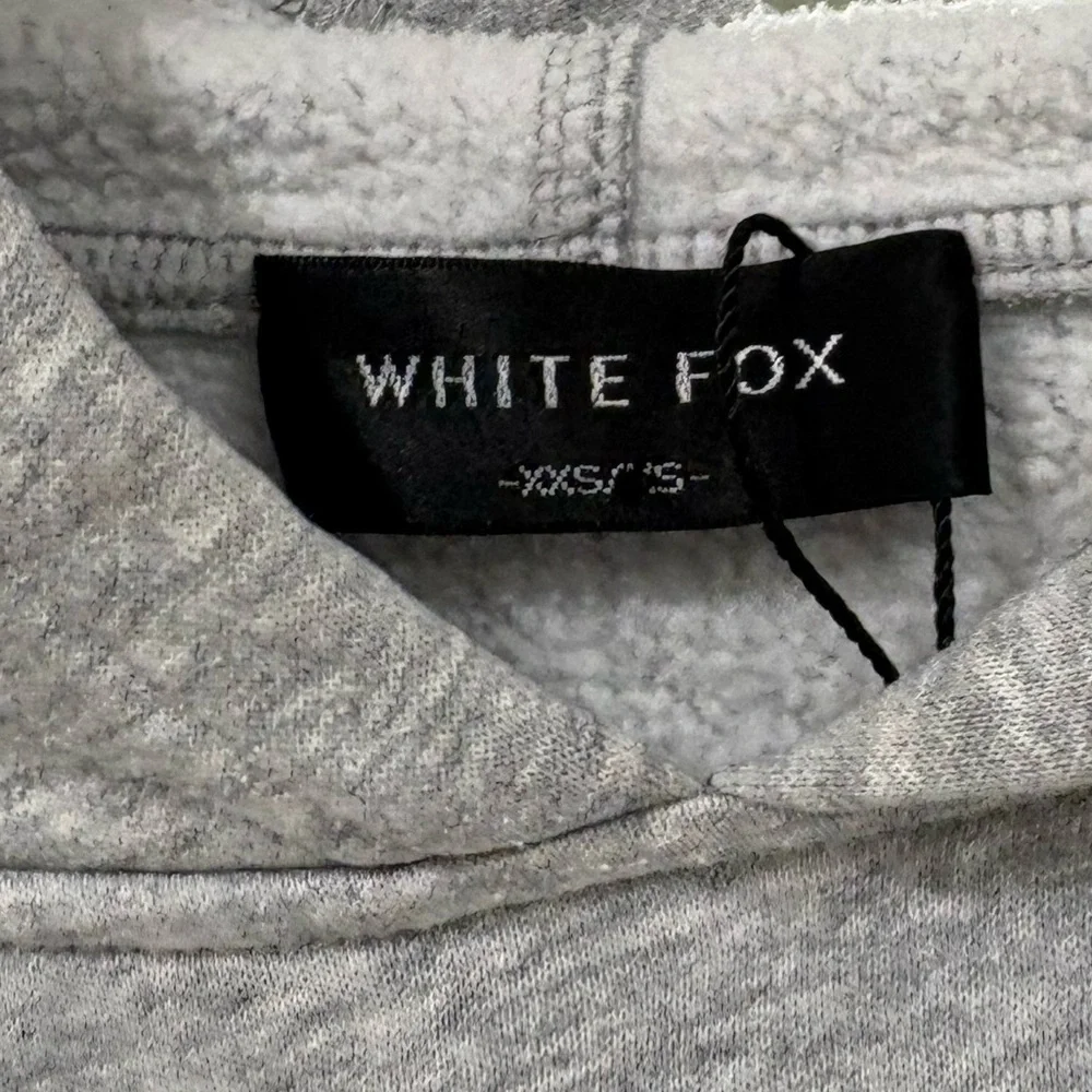 White Fox Lounge Essentials Era 8 Light Gray Hoodie Sweatshirt - Picture 4 of 4